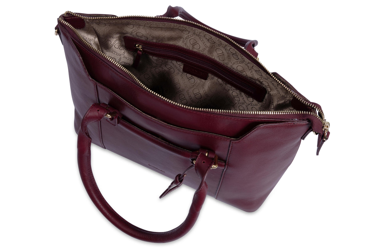 Elizabeth Leather Workbag, Handmade by Saddler, Practical, Spacious & Elegant Design