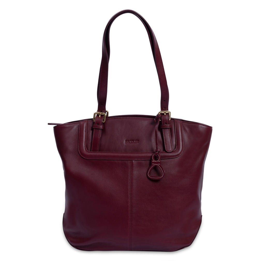 Sienna Zip Top Tote Shopper Bag for Women, Handmade by Saddler