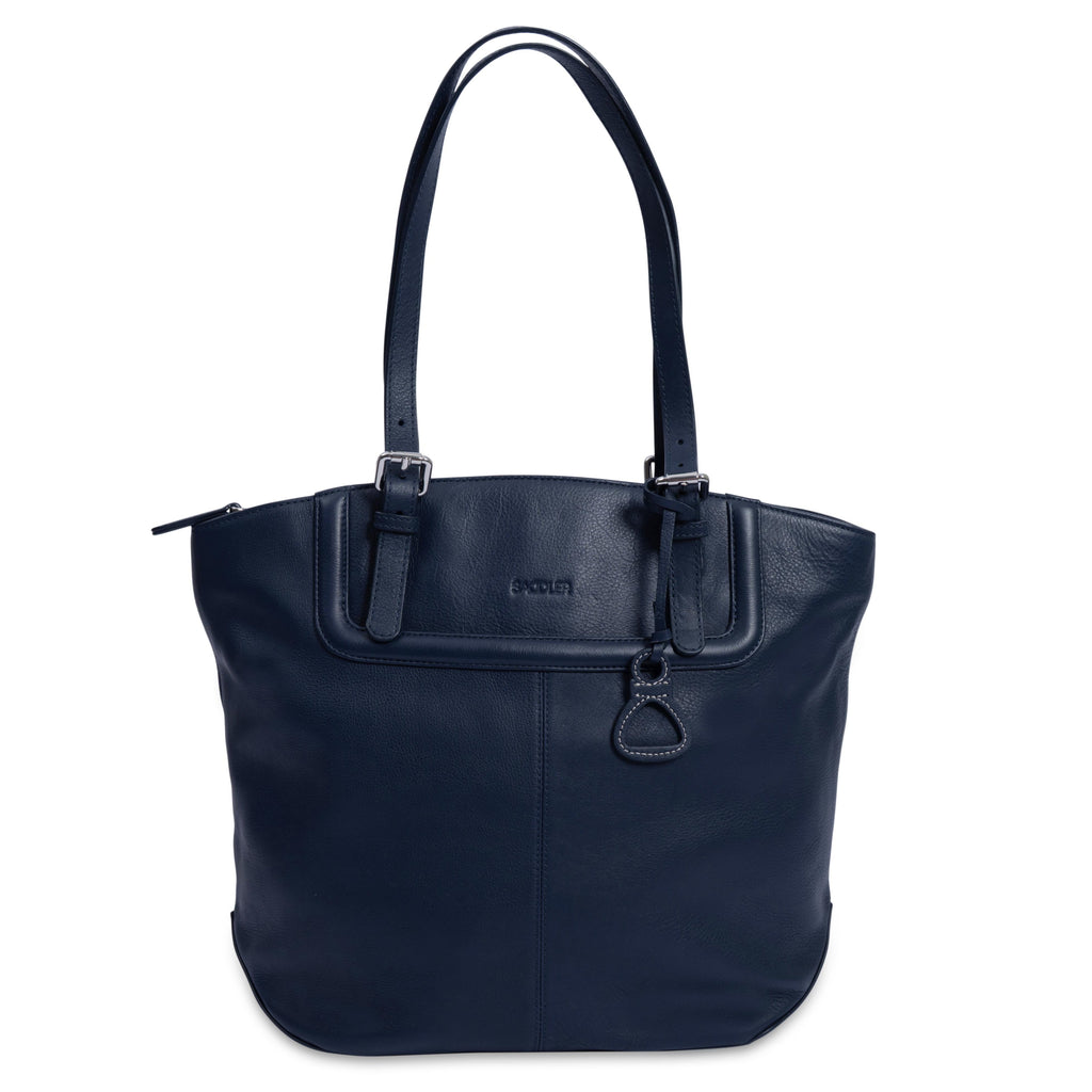 Sienna Zip Top Tote Shopper Bag for Women, Handmade by Saddler