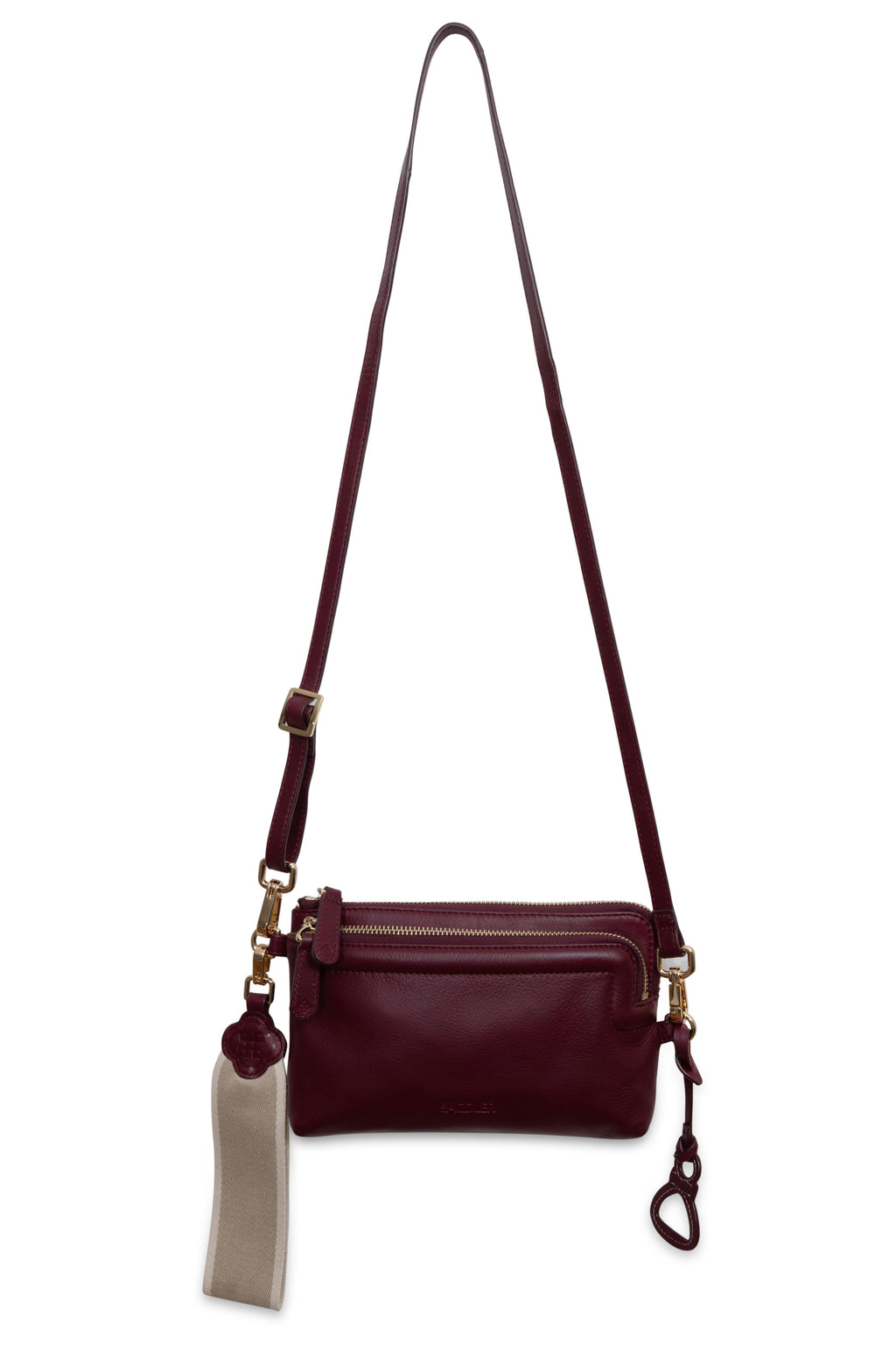 Heather Leather Clutch & Crossbody Bag, Handmade by Saddler, Versatile & Compact