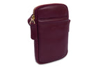 SADDLER "Margot" Real Leather Crossbody Zip Top RFID Phone Pouch, Gift Boxed