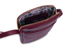 SADDLER "Margot" Real Leather Crossbody Zip Top RFID Phone Pouch, Gift Boxed