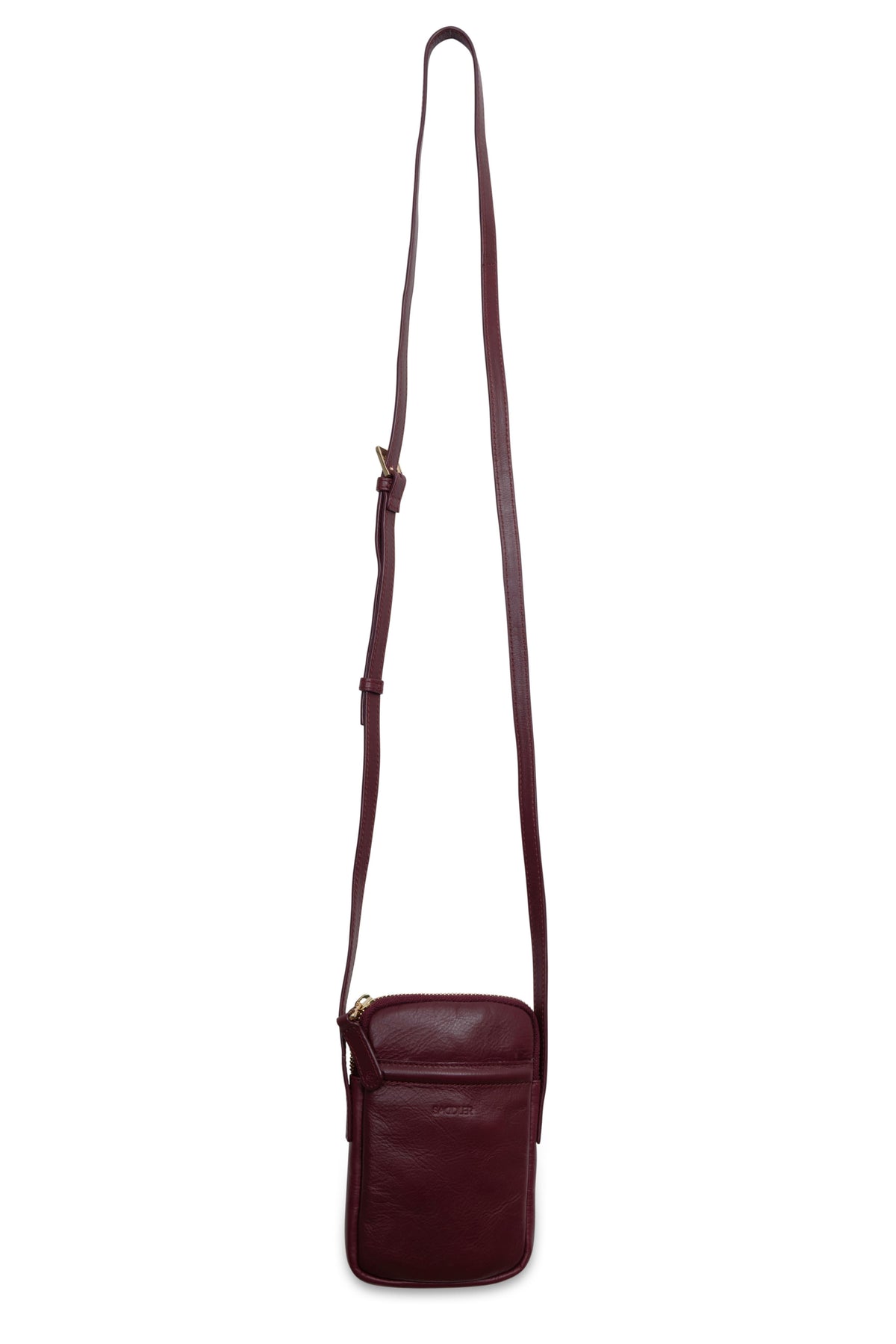 SADDLER "Margot" Real Leather Crossbody Zip Top RFID Phone Pouch, Gift Boxed
