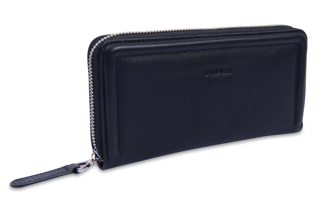 SADDLER "Beatrice" RFID Long Zipper Real Leather Purse (Gift Boxed)