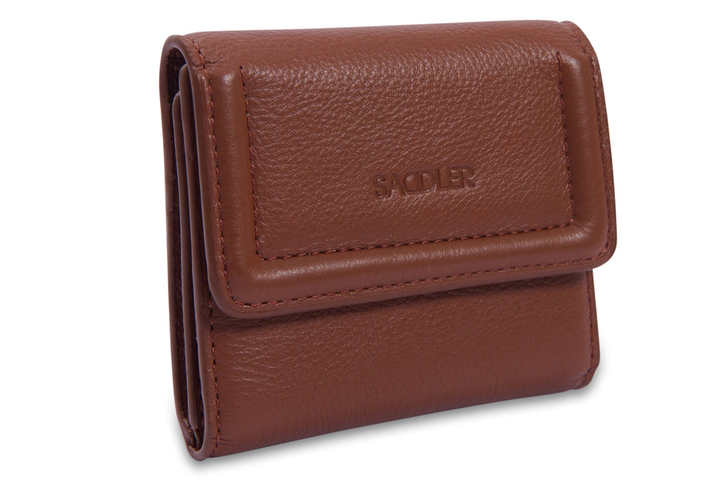 SADDLER "Edith" RFID Trifold Real Leather Card Case (Gift Boxed)