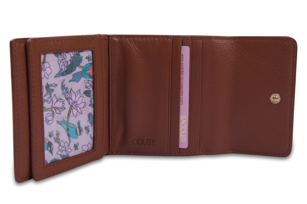 SADDLER "Edith" RFID Trifold Real Leather Card Case (Gift Boxed)