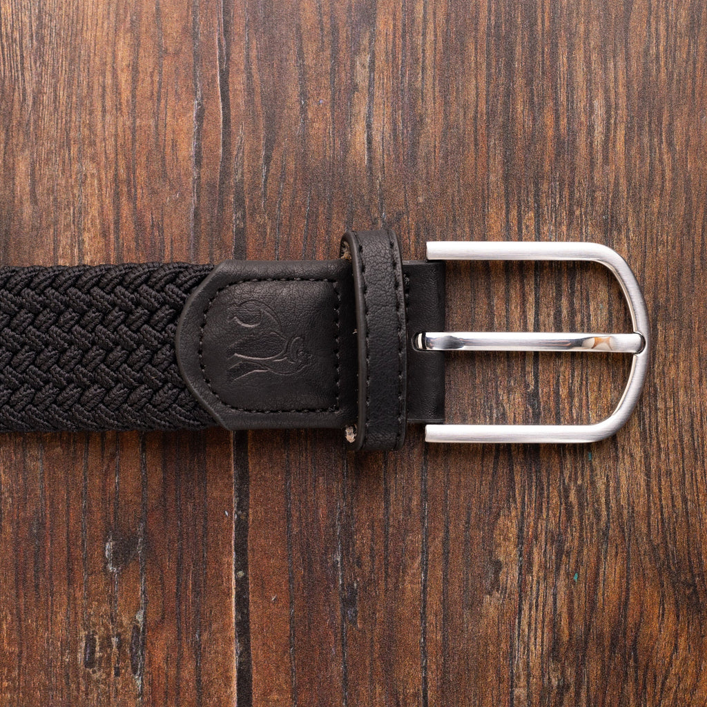 Jet Black Recycled Woven Belt