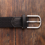 Jet Black Recycled Woven Belt