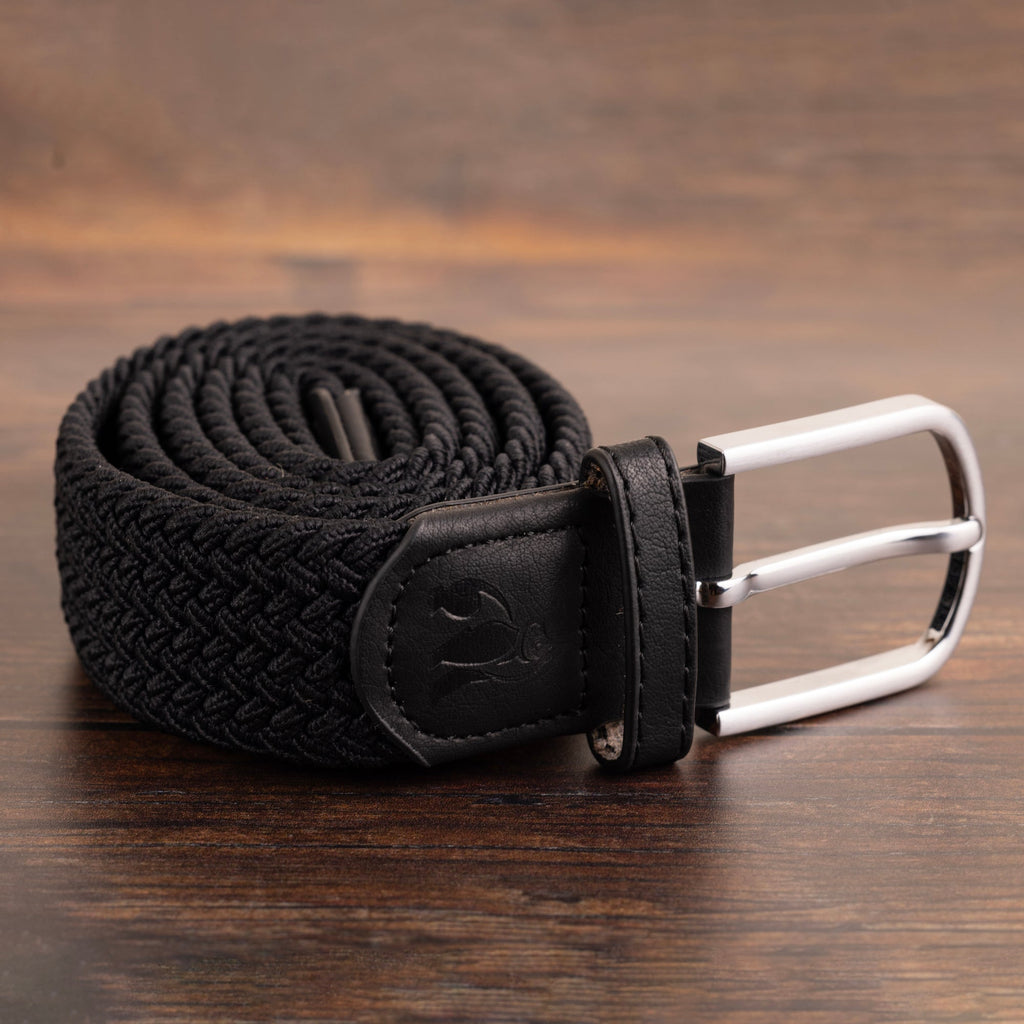 Jet Black Recycled Woven Belt