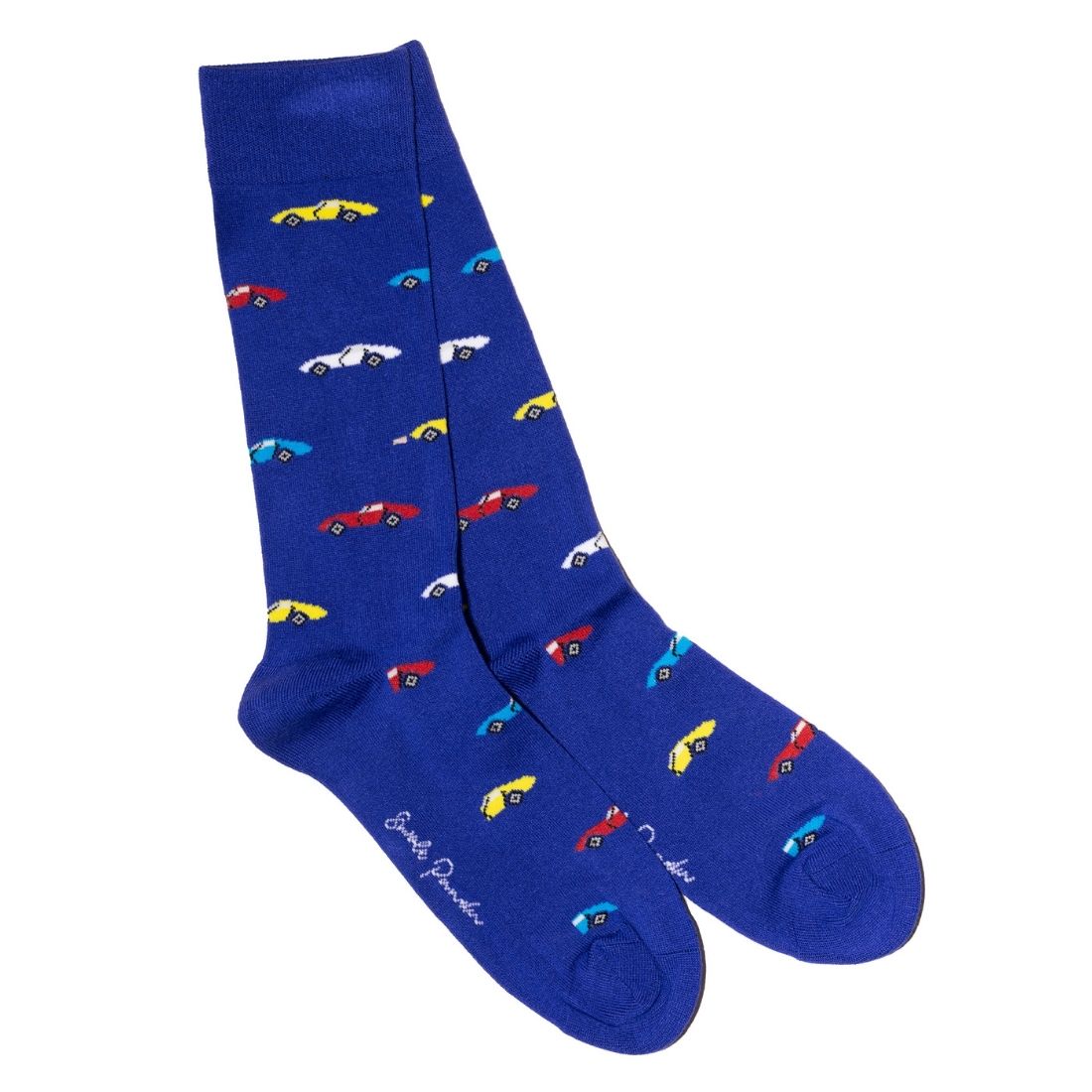 Blue Classic Car Bamboo-Blend Socks