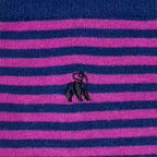 Rich Pink Narrow Striped Bamboo-Blend Socks