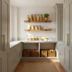 Rustic Wooden Shelf with Metal Inverted Scaffold Brackets
