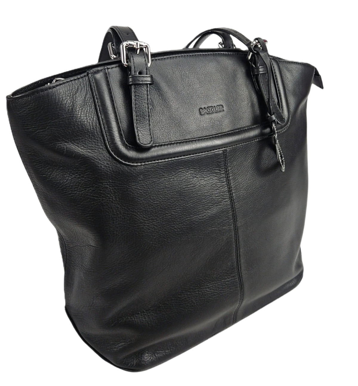 Sienna Zip Top Tote Shopper Bag for Women, Handmade by Saddler