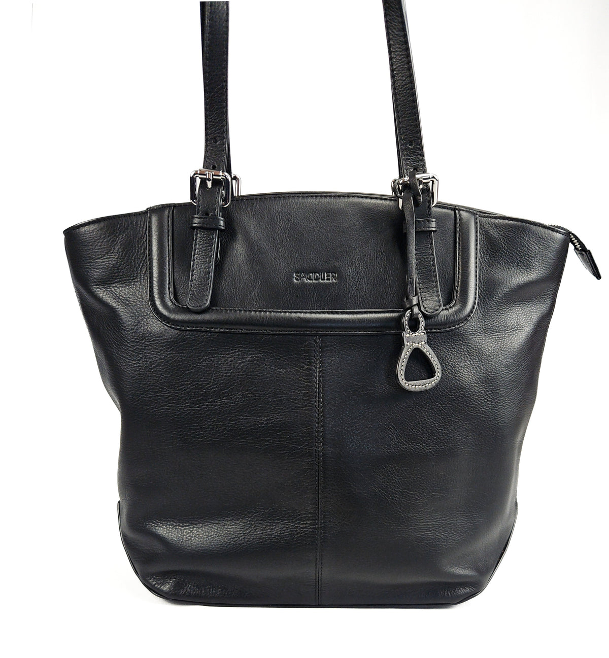 Sienna Zip Top Tote Shopper Bag for Women, Handmade by Saddler