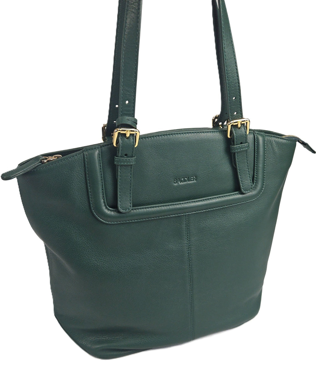 Sienna Zip Top Tote Shopper Bag for Women, Handmade by Saddler