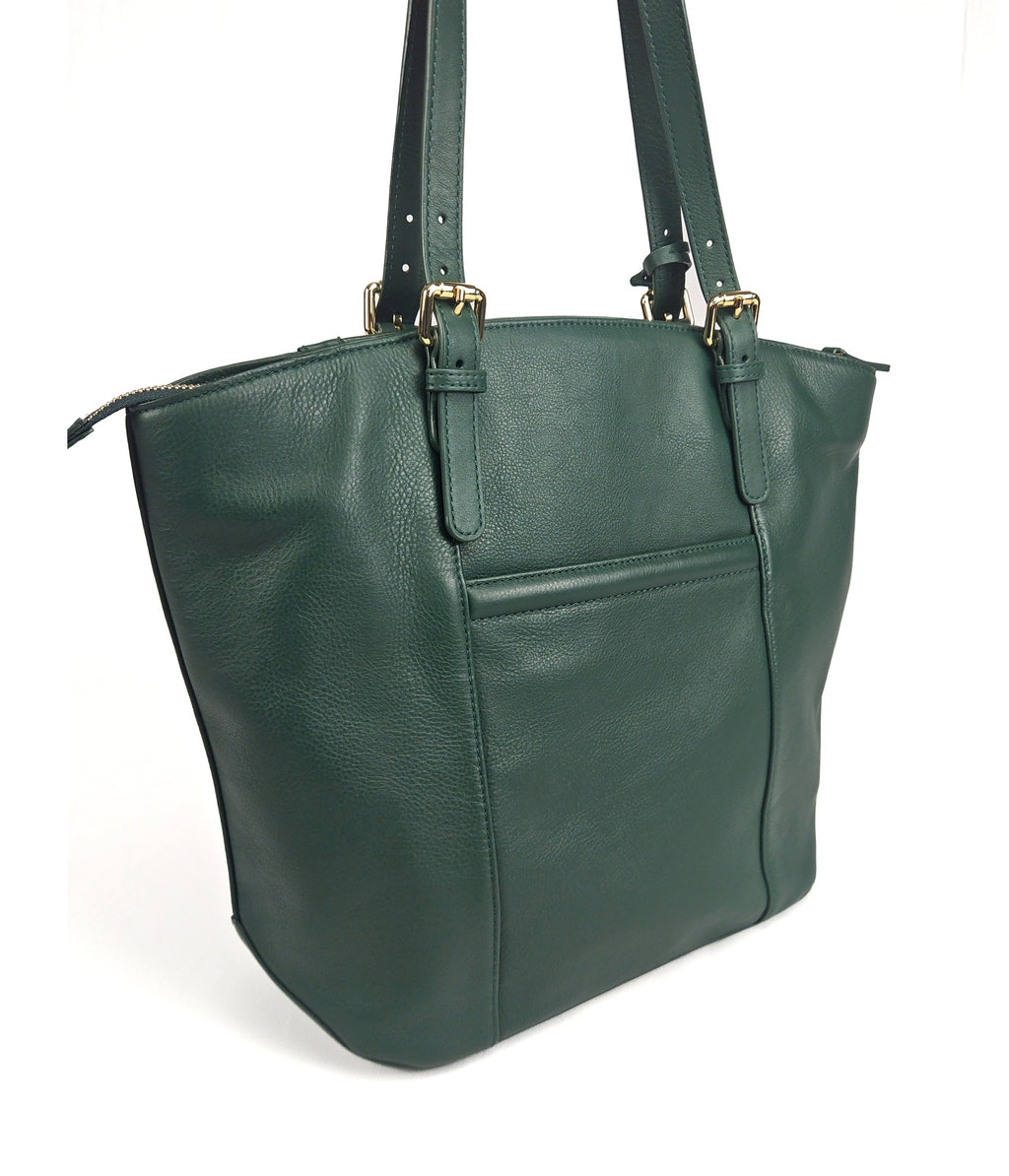 Sienna Zip Top Tote Shopper Bag for Women, Handmade by Saddler