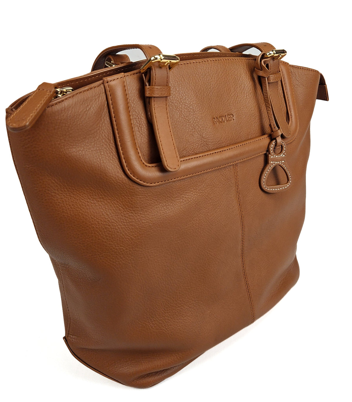 Sienna Zip Top Tote Shopper Bag for Women, Handmade by Saddler