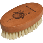 Beard Brush - Oval Shaped Pear Wood With Natural Bristles