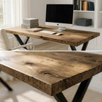 Study Desk / Table With X Cross Metal Legs