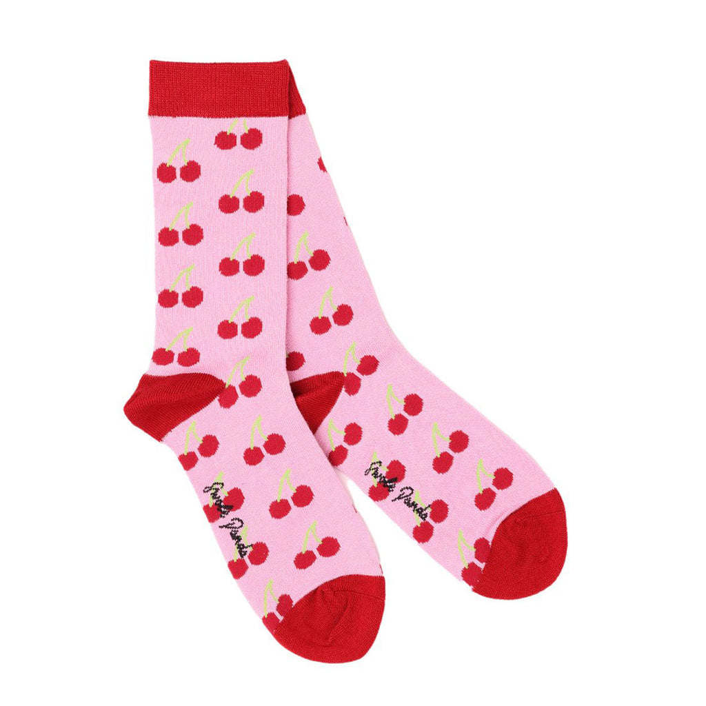 Cherry Bamboo-Blend Socks
