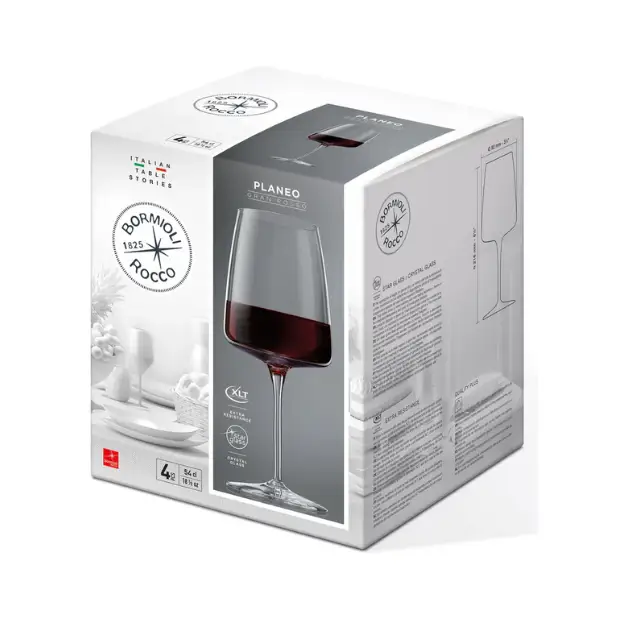 Bormioli Rocco Planeo Red Wine Glasses - 480ml - Set of 4