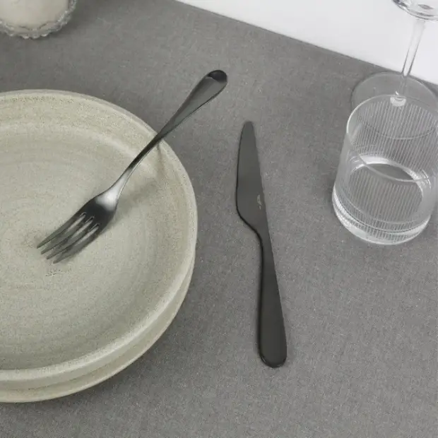 Pintinox Drop Black Cutlery Set - 24 Piece