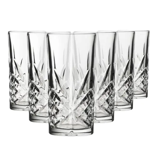 Timeless Fully Cut Highball Glasses - 300ml - Set of 6