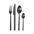 Pintinox Duke Satin Black Cutlery Set - 24 Piece