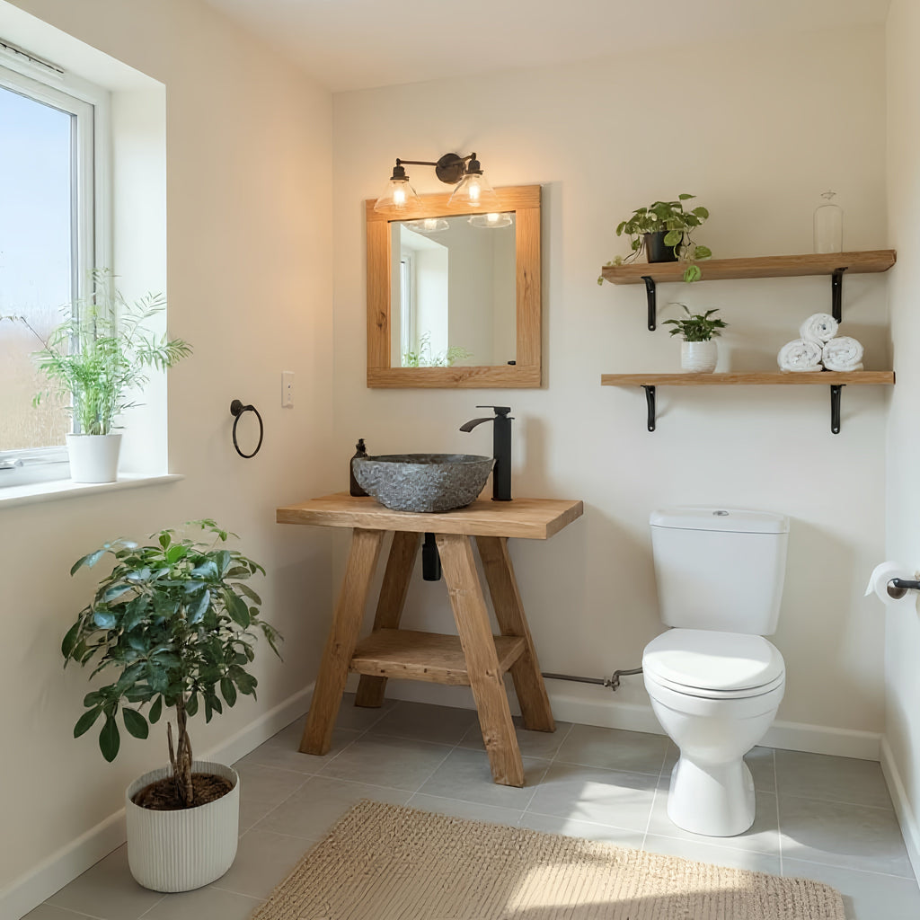 VERA Wooden Vanity and Shelf Storage