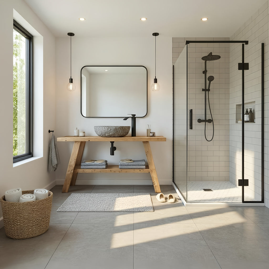 VERA Wooden Vanity and Shelf Storage