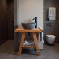 BORA Wooden Vanity and Shelf Storage