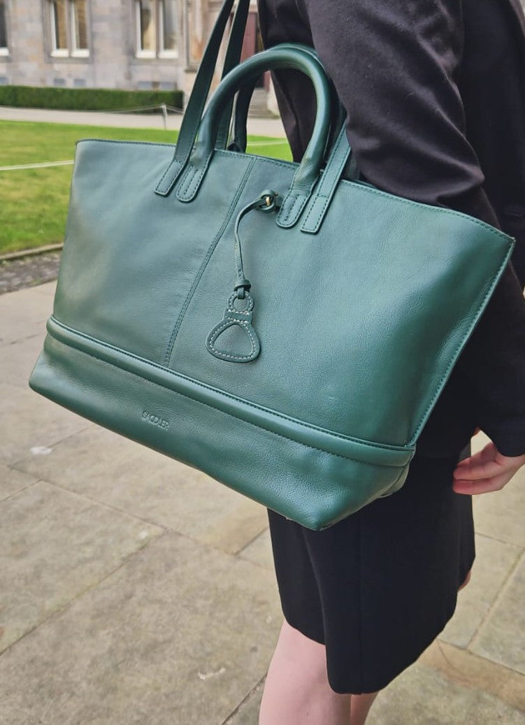 Victoria Oversize East West Tote Bag for Women, handmade by Saddler