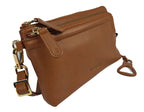 Heather Leather Clutch & Crossbody Bag, Handmade by Saddler, Versatile & Compact