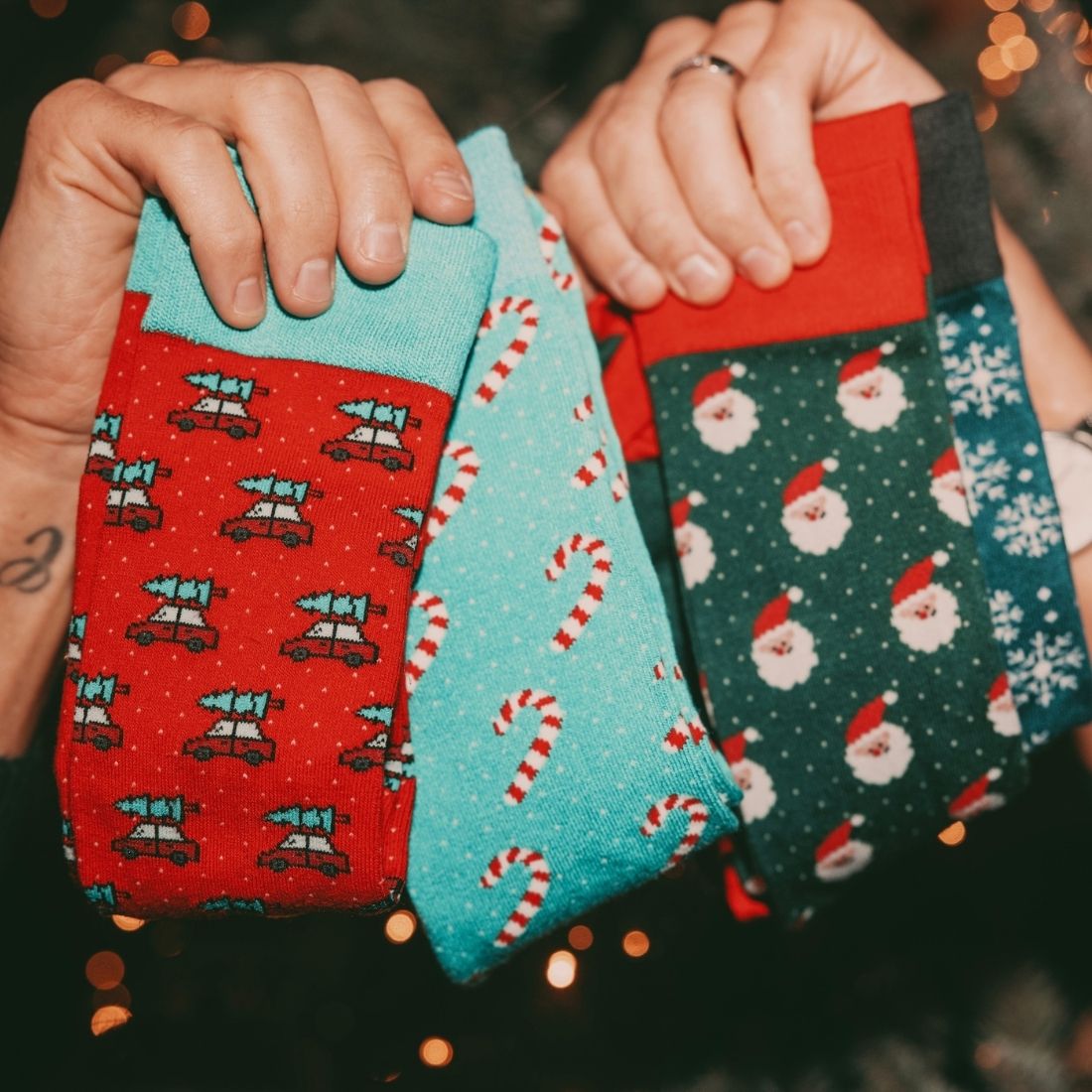 Driving Home for Christmas Bamboo-Blend Socks