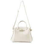 Wimbledon Leather Laptop Backpack, Ivory