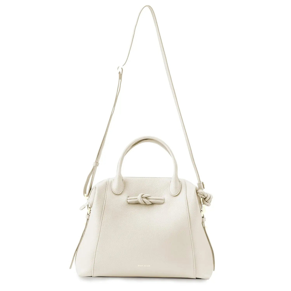 Wimbledon Leather Laptop Backpack, Ivory