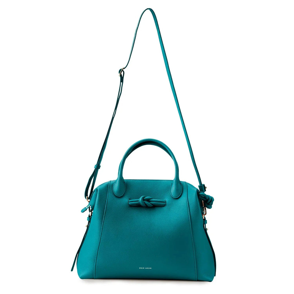 Wimbledon Leather Laptop Backpack, Teal