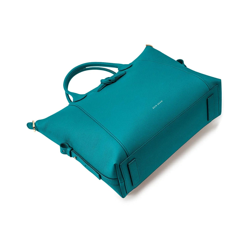Wimbledon Leather Laptop Backpack, Teal