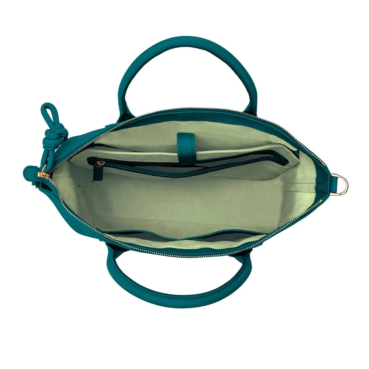 Wimbledon Leather Laptop Backpack, Teal