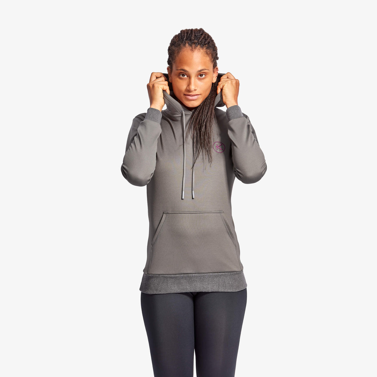 Women's Infrared Hoodie, Grey & Blue