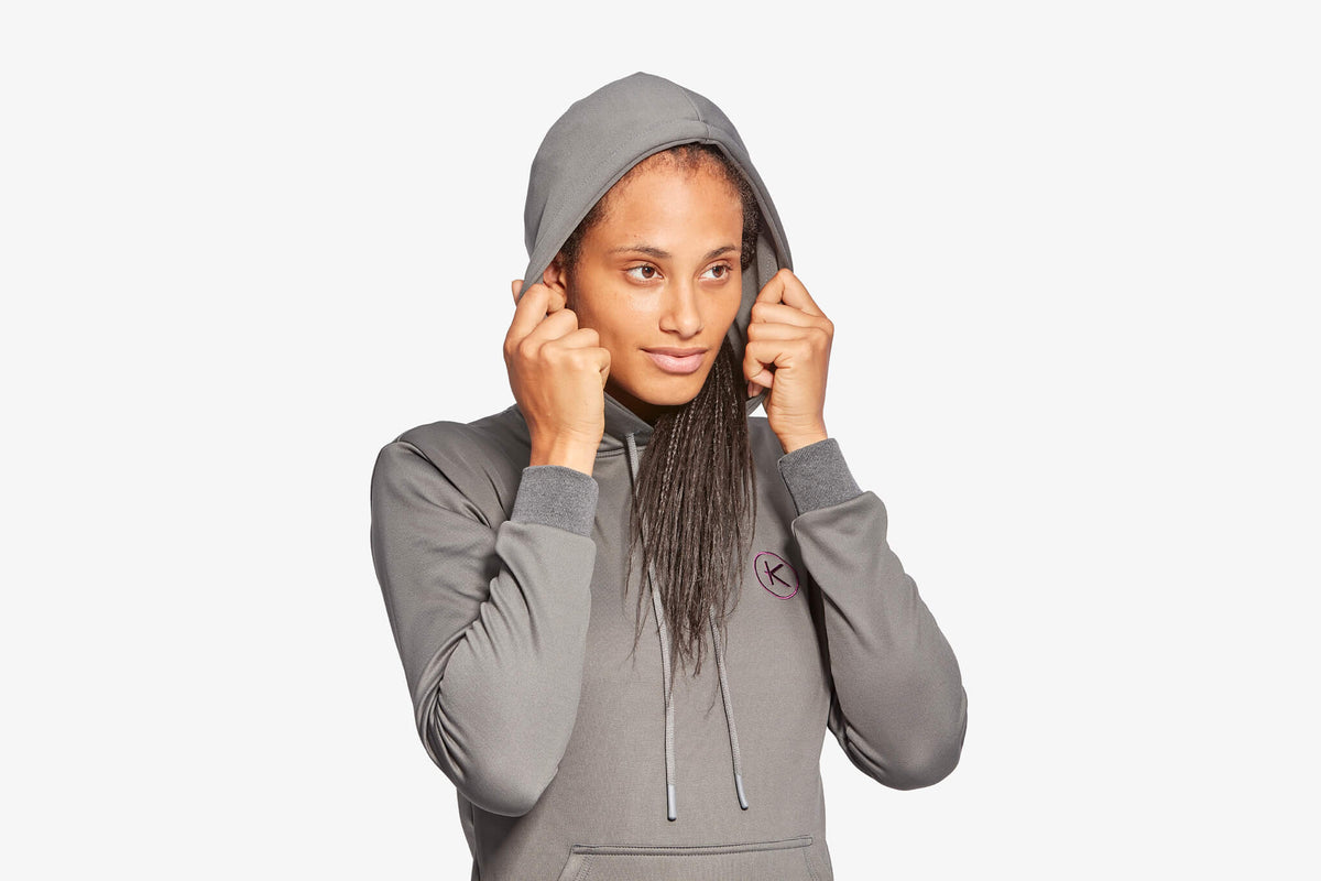 Women's Infrared Hoodie, Grey & Blue
