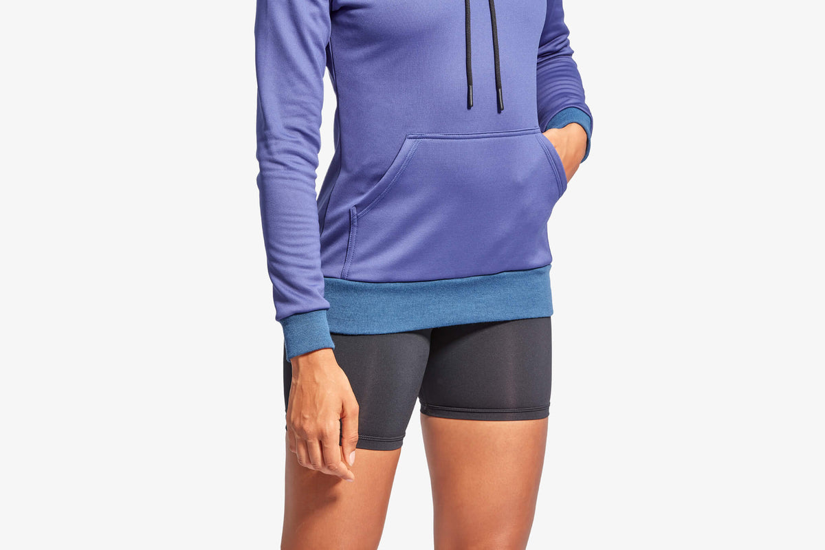 Women's Infrared Hoodie, Grey & Blue