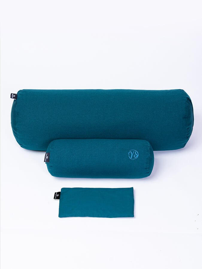 Yoga Studio Organic Meditation Bolster & Eye Pillow Set, Relax