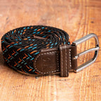 Black & Orange & Blue Dot Recycled Woven Belt