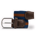 Blue & Brown Stripe Recycled Woven Belt