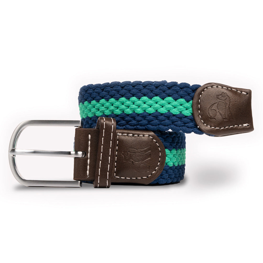 Blue & Green Stripe Recycled Woven Belt