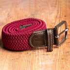 Burgundy Recycled Woven Belt