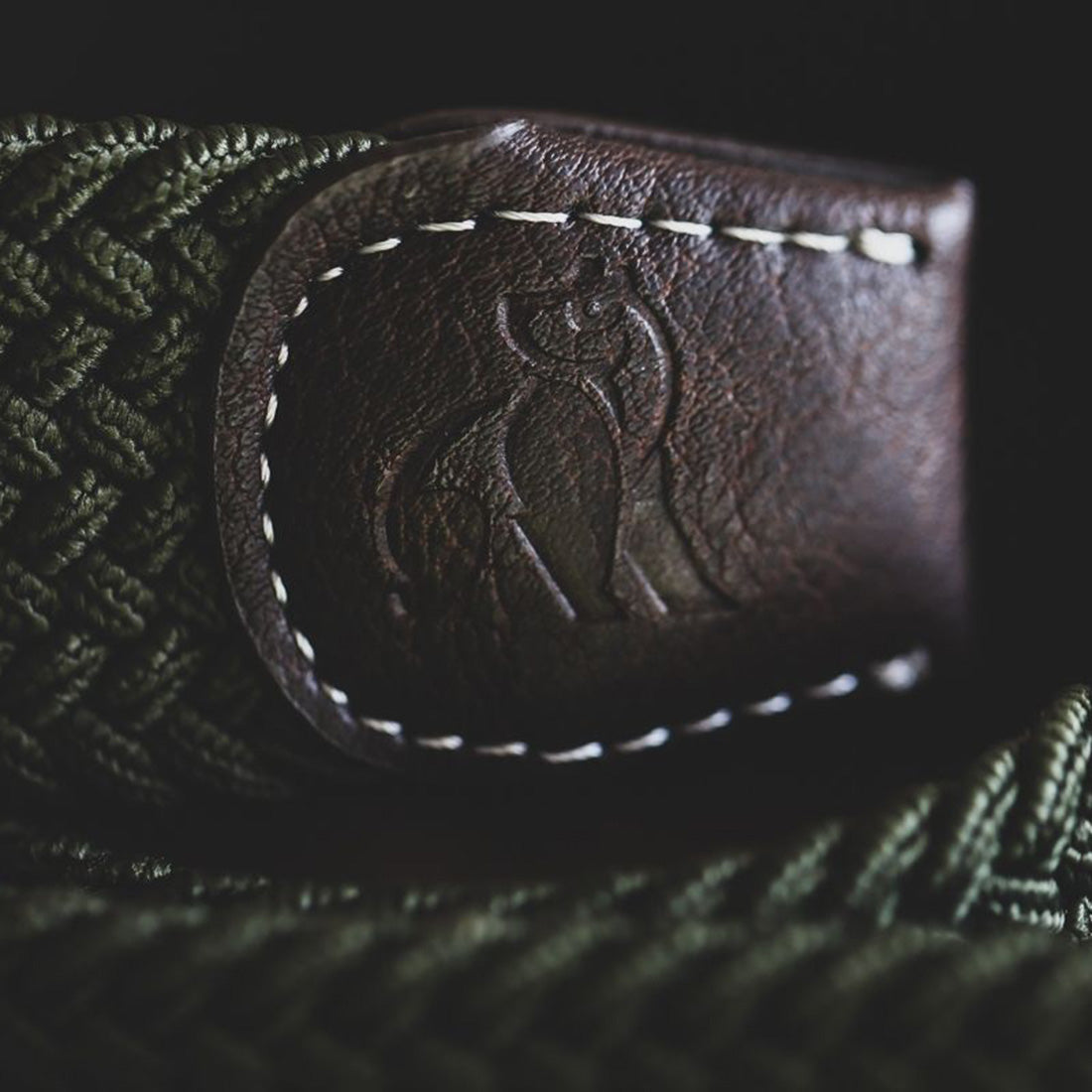 Green & Blue Zigzag Recycled Woven Belt