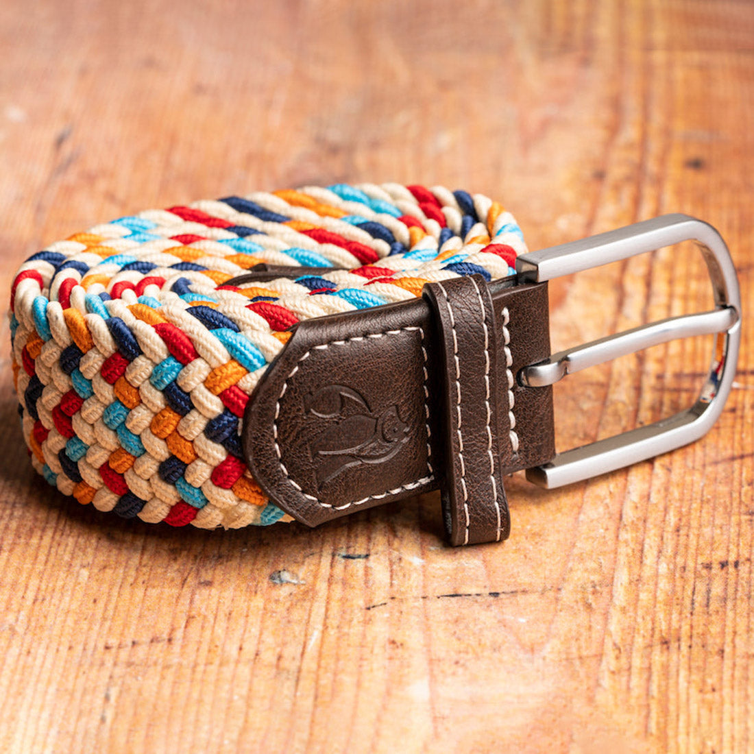 Multicolour Zigzag Recycled Woven Belt