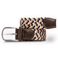 Navy & Beige Zigzag Recycled Woven Belt